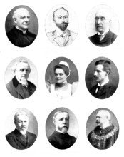 Various portraits, 1898. Creators: Elliott & Fry, Unknown.