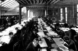 A part of the transfer office, Lipton, Limited, 1898. Creator: Reinhold Thiele.