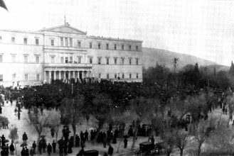 Attempt on the Life of the King of Greece:...demonstration to celebrate His Majesty's escape, 1898. Creator: Unknown.
