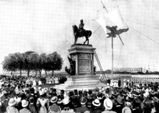 Statue of Lord Roberts unveiled at Calcutta by the Viceroy, Lord Elgin, 1898. Creator: Unknown.