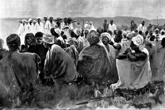 The British Expedition from Accra to the Gold Coast Hinterland: palaver with Amrahia, 1898. Creator: Unknown.