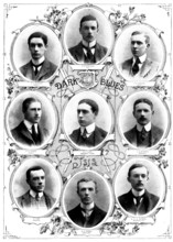 The Oxford and Cambridge Boat-Race: the Oxford Crew, 1898. Creator: Carl Hentschel.