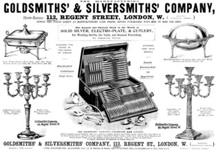 Advertisement for the Goldsmiths' & Silversmiths' Company, 1898. Creator: Unknown.