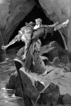 The Cave of Avarice: "I took the bodies...and dropped them in one by one", 1898. Creator: Unknown.