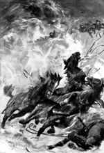 The Great Storm - Scene at Margate: horses drowned in the attempt to launch the life-boat, 1898. Creator: Unknown.