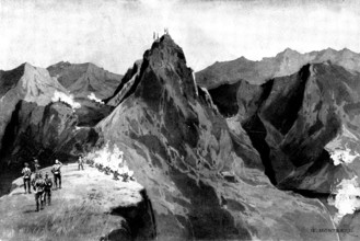 The Indian Frontier Rising: attack on Tangi Pass by the...Malakand Field Force, January 7, 1898. Creator: Unknown.
