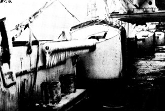 The Chinese Question: upper deck gun of H.M.S. "Aeolus"...off Wei-Hai-Wei...winter of 1895, (1898). Creator: James Fuller.