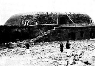 The Chinese Question:...Fort on Itan Island, after Admiral Ting's last stand...in 1895, (1898). Creator: James Fuller.