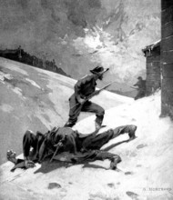 The Sergeant of the Guard: The next instant the...prisoner had the carbine, 1898. Creator: Unknown.