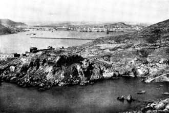 The Spanish-American War: the entrance to the port of Carthagena, 1898. Creator: Unknown.