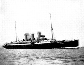 The Spanish-American War: Spanish war-ships - Columbia, Hamburg-American liner, 1898. Creator: Symonds & Co.