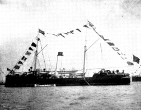 The Spanish-American War: Spanish war-ships - Marques de la Ensenada, third class cruiser, 1898. Creator: Symonds & Co.