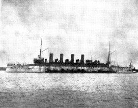 The Spanish-American War: US war-ships - Columbia, triple-screw cruiser, 1898. Creator: Symonds & Co.