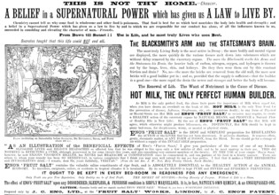 Advertisement for Eno's 'Fruit Salt', 1898. Creator: Unknown.