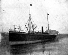 The Spanish-American War: steam-ship "Buenaventura," captured...by the US gun-boat "Nashville", 1898 Creator: Unknown.