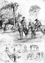 The Spanish-American War: scenes in camp at Tampa, where U.S troops have been assembling..., 1898. Creator: Unknown.