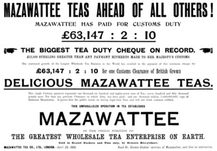 Advertisement for Mazawattee Teas, 1898. Creator: Unknown.
