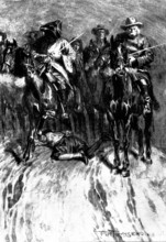 The Conversion of Christopher Ricroft, Highwayman: He...sprawled headlong..., 1898. Creator: Unknown.