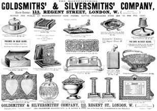 Advertisement for the Goldsmiths' & Silversmiths' Company, 1898. Creator: Unknown.