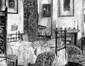 The Death of Mr. Gladstone: ...bed-room, in which Mr. Gladstone died..., 1898. Creator: Unknown.