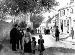 The village of Hawarden after the announcement of Mr. Gladstone's death, 1898. Creator: Unknown.