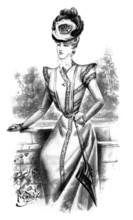 Ladies' Page: a morning gown of cashmere, 1898. Creator: Picador.