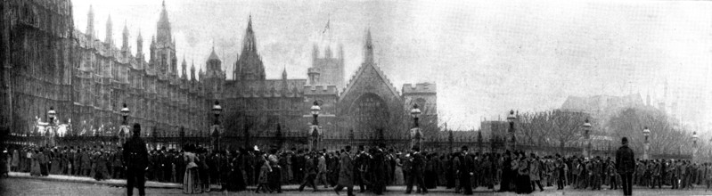 The Funeral of Mr. Gladstone: the scene outside Westminster Hall on Thursday, May 26, 1898. Creator: Unknown.