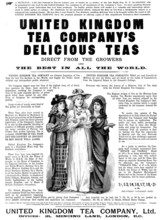 Advertisement for the United Kingdom Tea Company, 1898. Creator: Unknown.