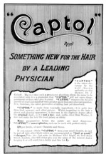 Advertisement for Captol, 1898. Creator: Unknown.