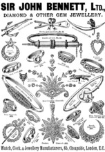 Advertisement for Sir John Bennett, Ltd., 1898. Creator: Unknown.