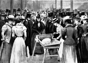 The Duke and Duchess of York at the Agricultural Show, Portsmouth:...butter-making, 1898. Creator: Unknown.