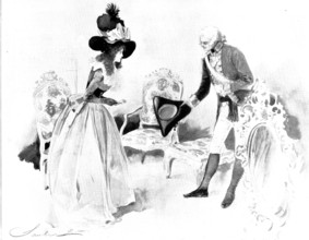 Her Grace's Revenge: "...I did not think to find anyone here save my cousin", 1898. Creator: Unknown.