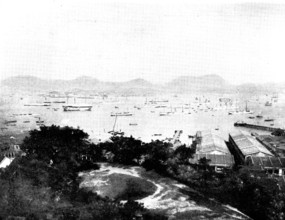 The Chinese Question: British, American, German, and Russian war-vessels at Hong-Kong, 1898. Creator: Unknown.