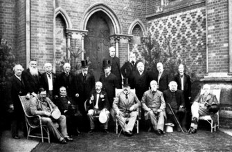 Speech Day at Wellington College: distinguished visitors, 1898. Creator: Allen Hastings Fry.