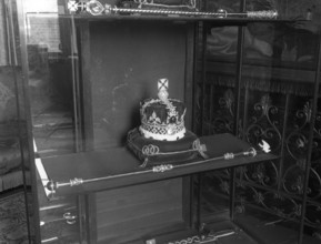 Imperial State Crown and Sceptre with the Dove, 1953.  Creator: Arthur Charles Kirby Ware.