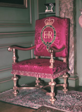 Oath of Allegiance Throne, Queen Elizabeth II's Coronation, 1953. Creator: Arthur Charles Kirby Ware.