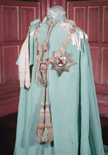 Robes and insignia of the Order of St Patrick, c1955. Creator: Arthur Charles Kirby Ware.