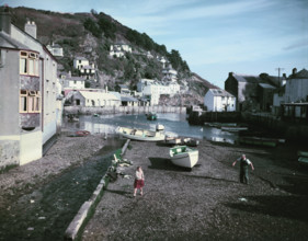 Polperro Harbour, Cornwall, c1955-1965. Creator: Arthur Charles Kirby Ware.