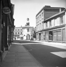 Clock tower, High Street, Godalming, Surrey, c1955.  Creator: Arthur Charles Kirby Ware.