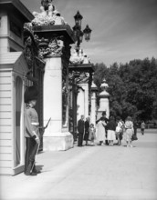 Sentry at Buckingham Palace, London, c1955.  Creator: Arthur Charles Kirby Ware.