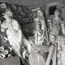 Ships' figureheads, Tresco, Scilly Isles, c1955. Creator: Arthur Charles Kirby Ware.