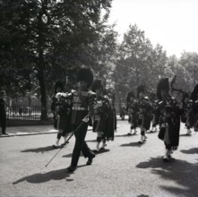 Guards on the march, London, c1955. Creator: Arthur Charles Kirby Ware.