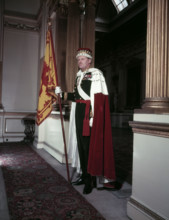 The Earl of Dundee, Hereditary Standard Bearer of Scotland in his peer's robes, 1952. Creator: Arthur Charles Kirby Ware.