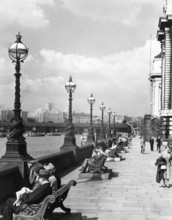 The South Bank and the River Thames, London, 1950s. Creator: Arthur Charles Kirby Ware.