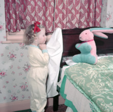 Bedtime for a little girl, c1955. Creator: Arthur Charles Kirby Ware.