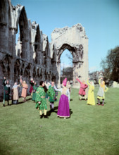 The York Mystery Plays, York Festival, St Mary's Abbey, York, c1960s.  Creator: Arthur Charles Kirby Ware.