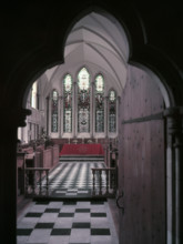 View from the west entrance door, Lambeth Palace Chapel, London, c1955.  Creator: Arthur Charles Kirby Ware.