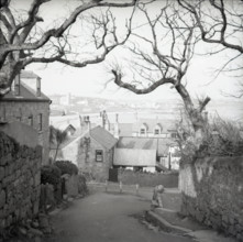 Hugh Town from Garrison Hill, St Mary's, Scilly Isles, c1955. Creator: Arthur Charles Kirby Ware.