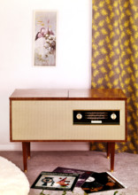 Records and a radiogram, c1950s-1960s. Creator: Arthur Charles Kirby Ware.