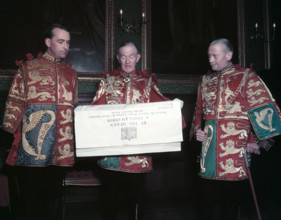 Proclamation of the Coronation of Elizabeth II, 1953.  Creator: Arthur Charles Kirby Ware.